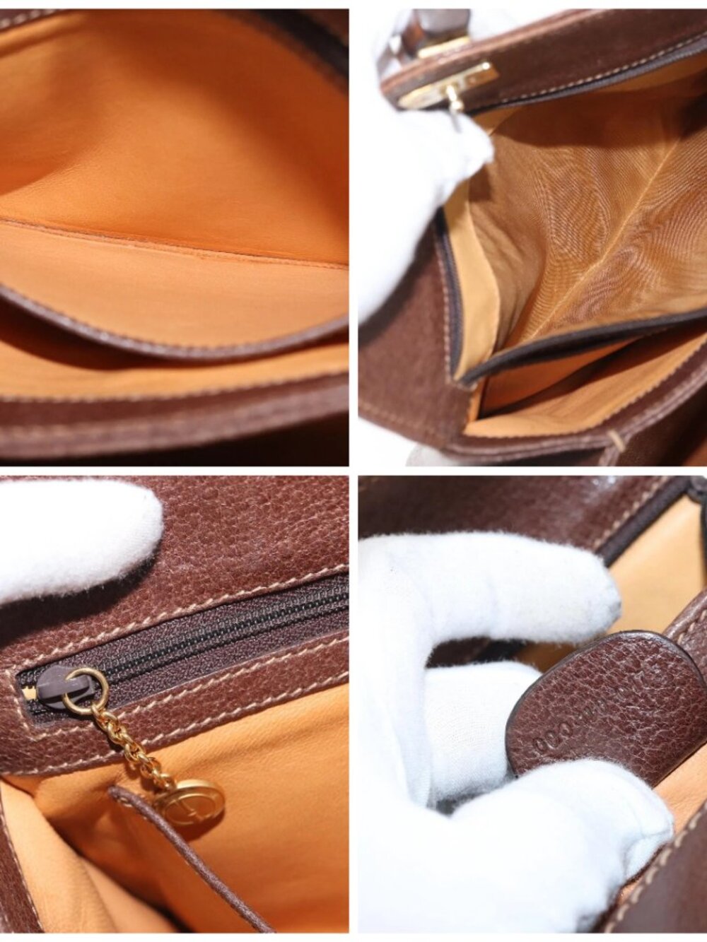 GUCCI Bamboo Hand Bag Leather Brown Gold Auth ep13180 - Picture 15 of 16